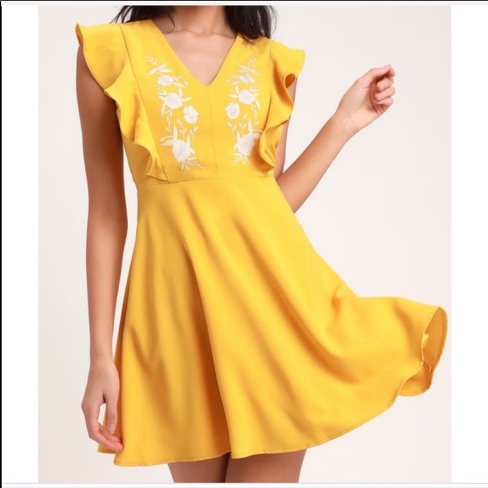 Lulus | NWT! Embroidered Dress